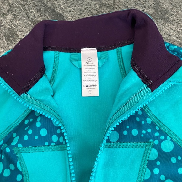 RARELY WORN Teal Ivivva by Lululemon Perfect Your Practice Jacket Size 8 - Picture 4 of 12